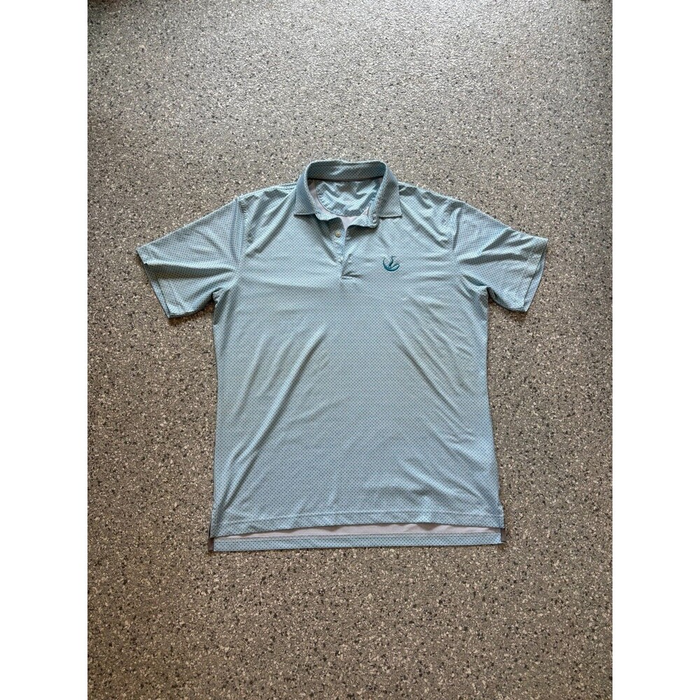 Johnnie O Mens Golf Polo Short Sleeve Blue size Large